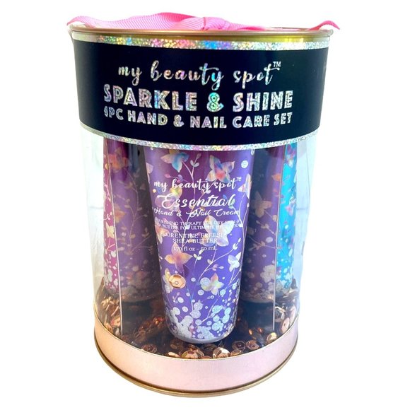 My Beauty Spot Essential Hand and Nail Cream 4pc 1.70 fl oz ea Sparkle and Shine - Picture 1 of 6